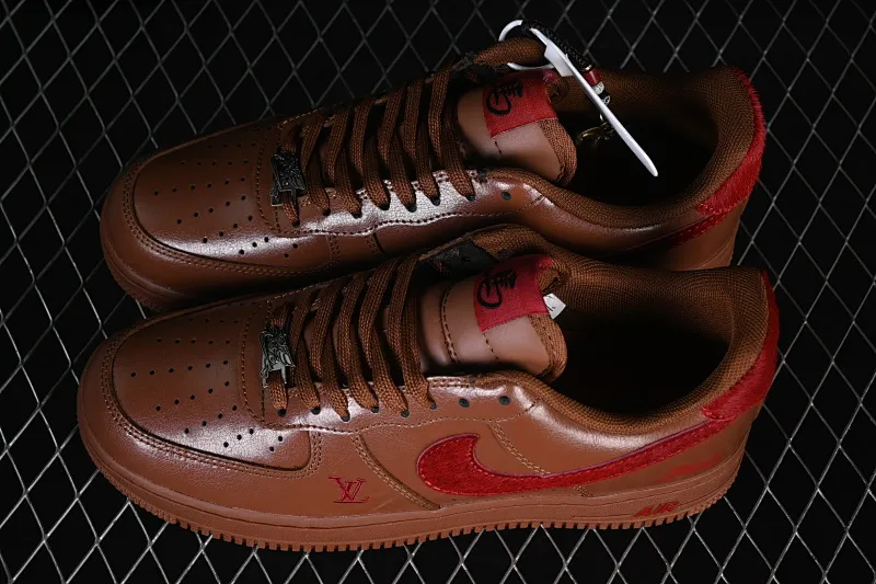All categories Nk Air Force 1 Air Force series Nk Air Force 1 Low Air Force low-top Nike Air Force 1'07 Low Year of the Horse joint name Chestnut red sandalwood Air Force 1 low-top casual sneakers XY9025-002